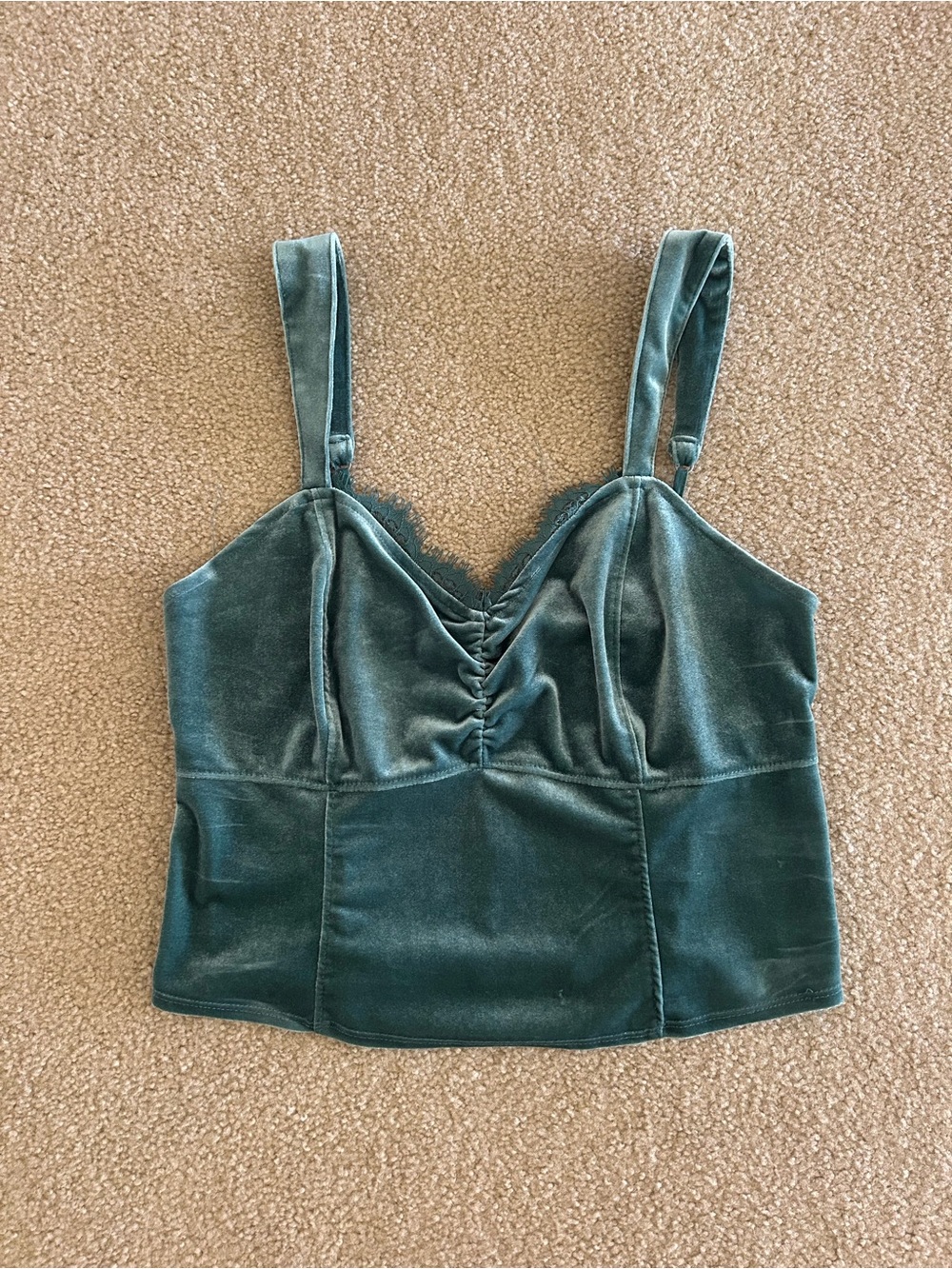 Green Velvet Tank - Abercrombie & Fitch